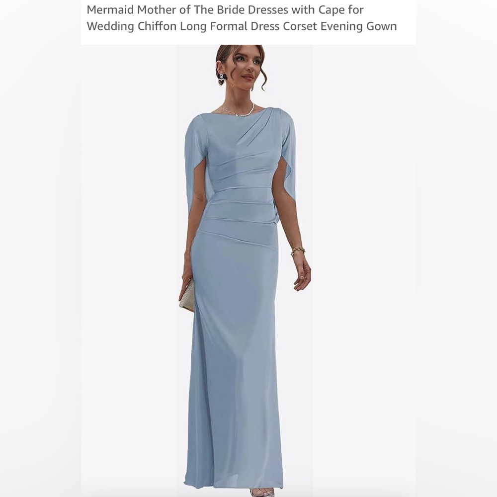NWT Slate Blue Formal Maxi Dress